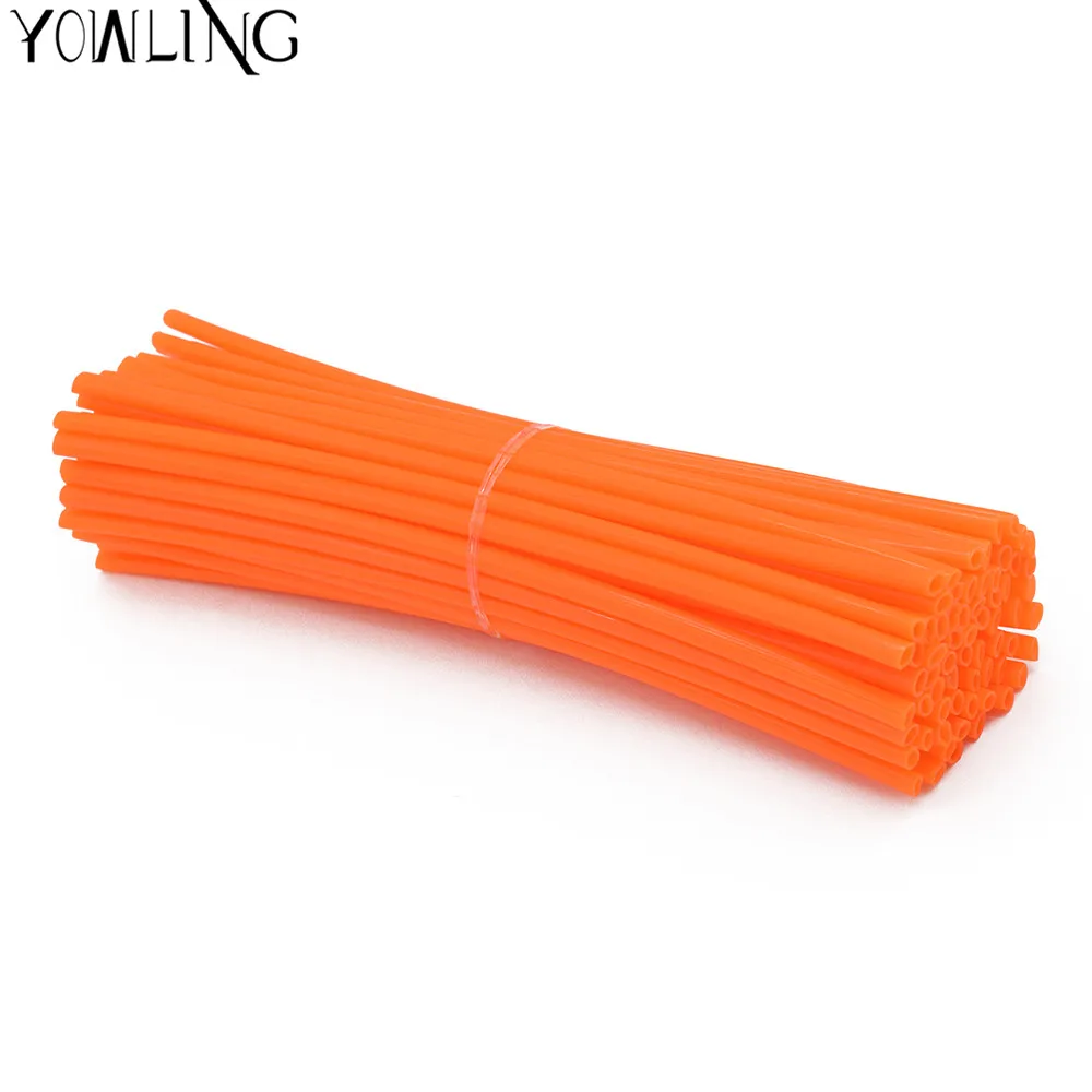 36 pieces orange Для обода колеса накладки термоусадочные трубки для Honda Yamaha Suzuki Kawasaki CR CRF YZ KX KLX KDX DRZ RM rmz YZ YZF TTR WR Байк - Цвет: 36 pieces orange