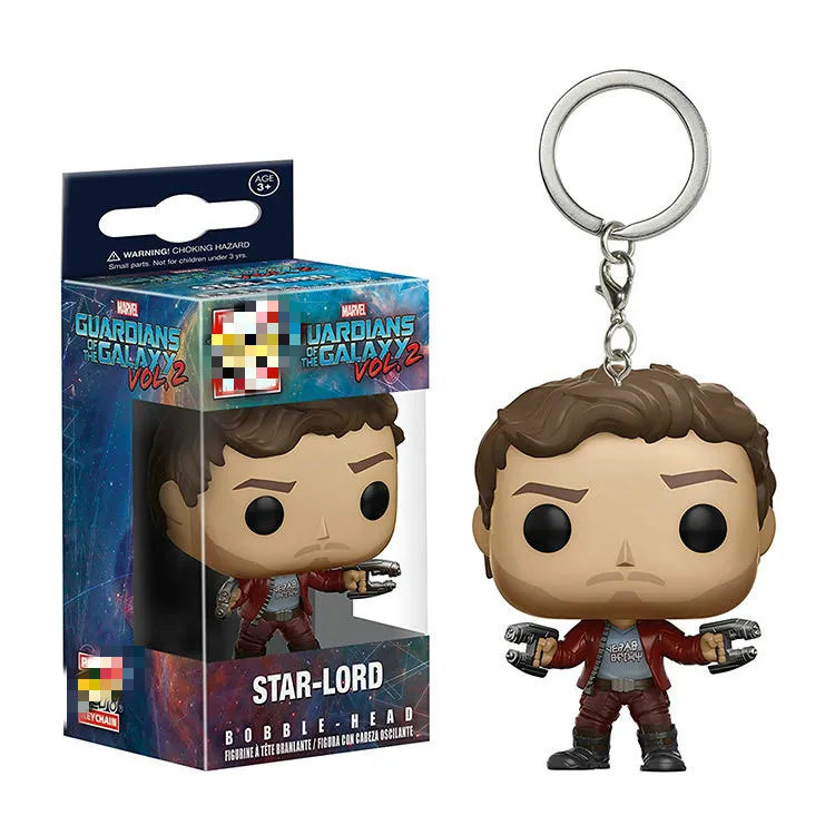 Funko pop Guardians of the Galaxy брелок для ключей игрушки танцев Groot Rocket STAR LORD Quill ROCKET модель