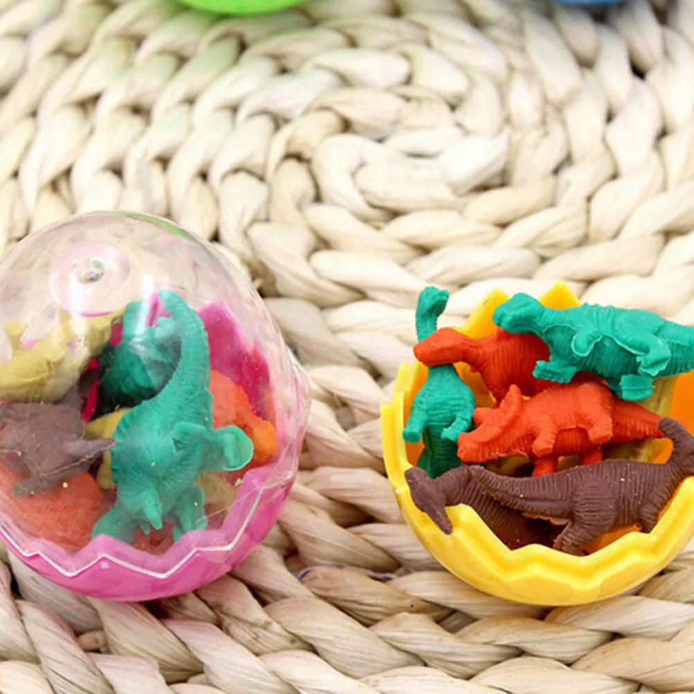 8x Dinosaurs Egg Pencil Rubber Eraser Student Office Stationery Toy 8x Dinosaurs Egg Pencil Rubber Eraser Student Office Stationery Toy
