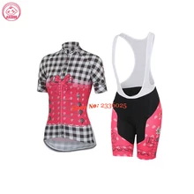 Женский комплект одежды для велоспорта, розовый, черный, Джерси+ штаны/шорты, 3d гелевая подкладка, велосипедная одежда для езды на велосипеде, велосипедная одежда
