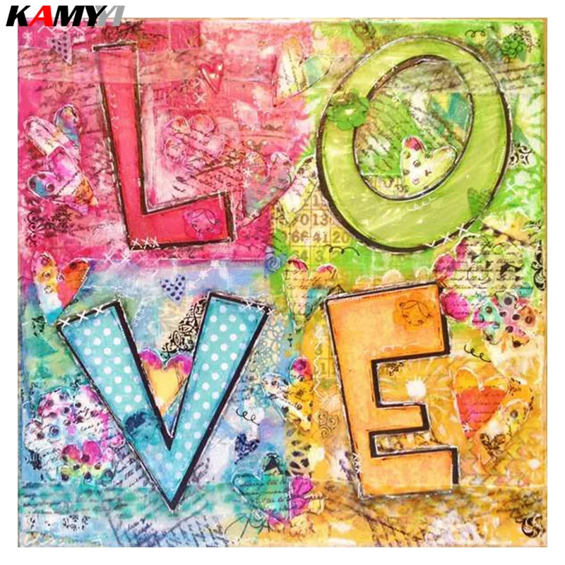 

5D DIY Diamond Embroidery colorful love Diamond Painting Cross Stitch full Square Rhinestone Mosaic Valentine's Day gift XY1