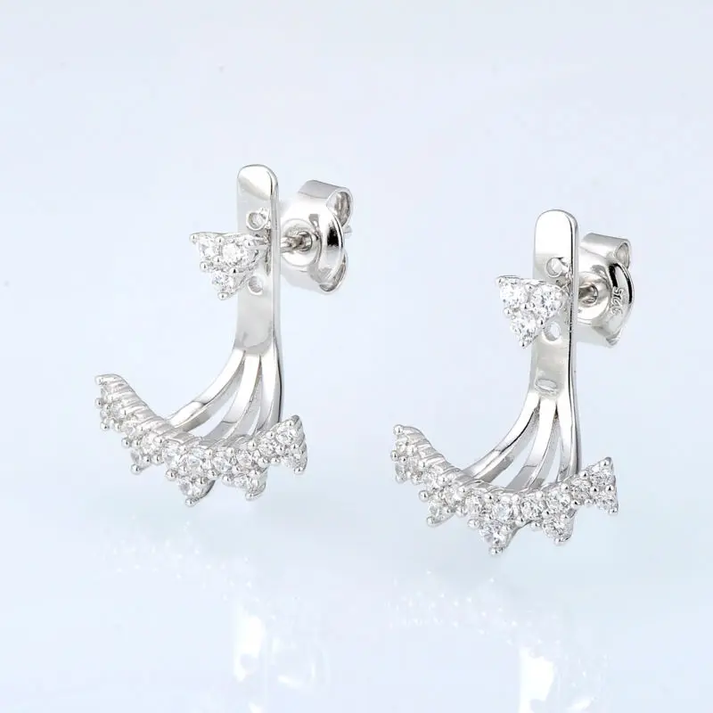 E308735WCZSL925-SV4-Silver Earrings
