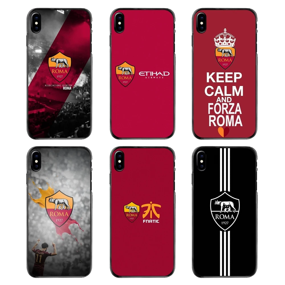 Accesorios fundas de teléfono funda Roma logo Fútbol para 4 4S 5 5S 5C SE 6 6 S 7 8 X XR XS Max el iPod Touch 4 5 - AliExpress Teléfonos y