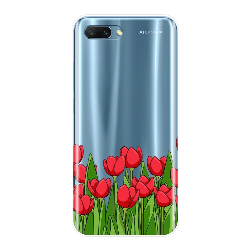 Задняя крышка для Huawei Honor 7 8 9 10 Lite мягкий силиконовый чехол с цветами девочек 8X MAX 7S