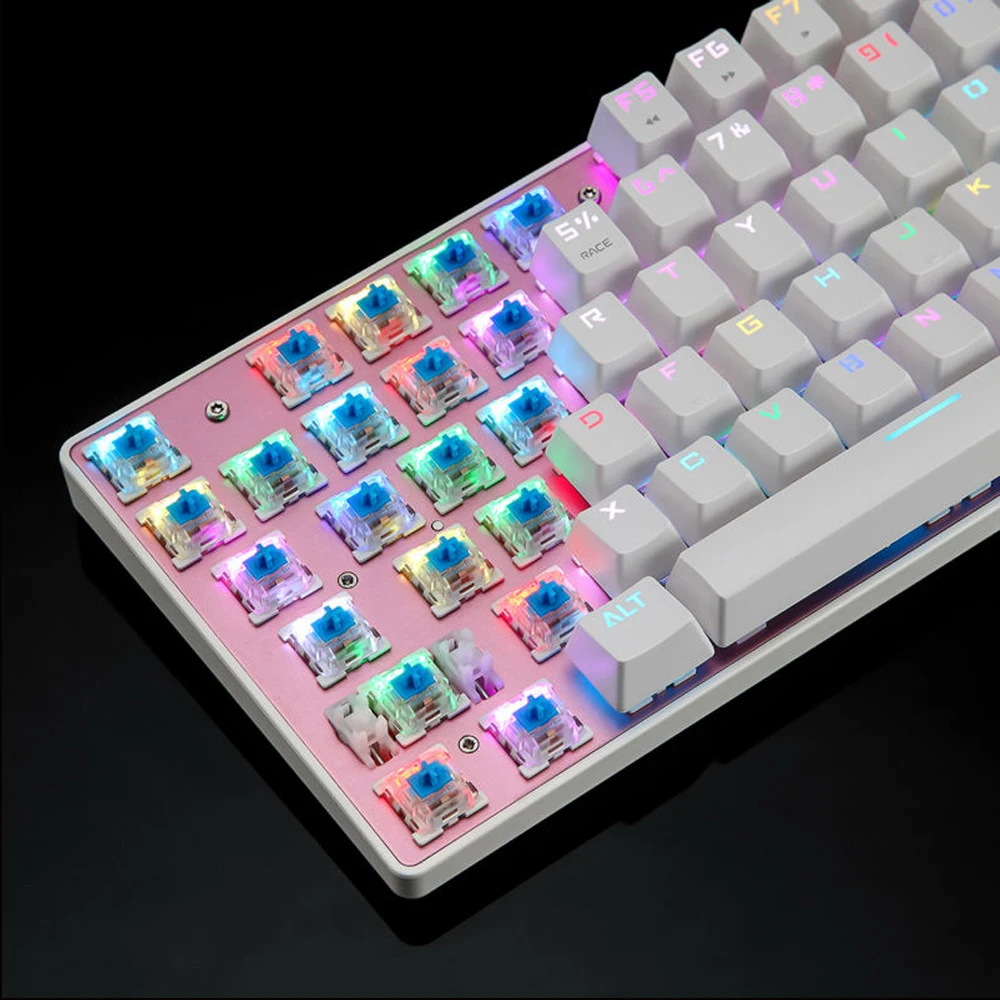 Motospeed CK104 провод RGB Механическая игровая клавиатура Русский Английский красный синий переключатель клавиатура для игрового компьютера