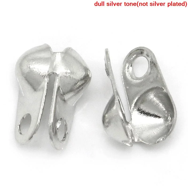 8SEASONS Copper Calottes End Crimps Beads Ball Chain Connector Clasp