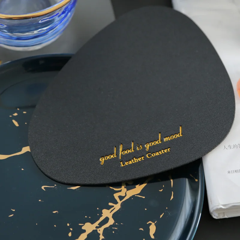 الإبداعية بو الجلود الوقايات البيضاوي إلكتروني المفارش ل طاولة طعام حصيرة للماء الحرارة العزل عدم الانزلاق عاء كوستر 13x11 سنتيمتر