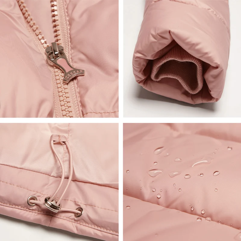 ICEbear 2018 Short Women Parkas Cotton Padded Jacket New Fashion Women's Windproof Thin Cotton Jacket Warm Jacket B16G6117D