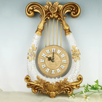 

Free Shipping Modern Room Decoration Soundless Quartz Timepieces Craft Wall Clock Resin Style