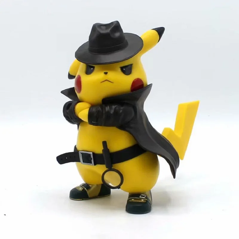 

Movie Detective the cute Pikachu Figure Go Angry the Statue Doll Model character Japan Anime Toys Figure