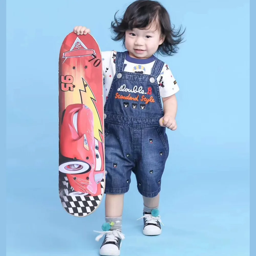 

Miki 2018 Best Selling Baby Boy Sets Overalls Short Pants Patches Belt Pants Toddler`s Soft Jeans Shorts Summer T-shirts Tops