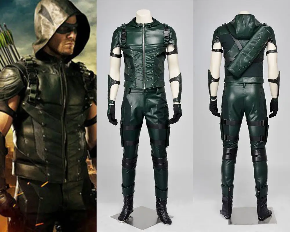 Buy Green Arrow season 4 Cosplay Costume Superhero Oliver Queen green arrow