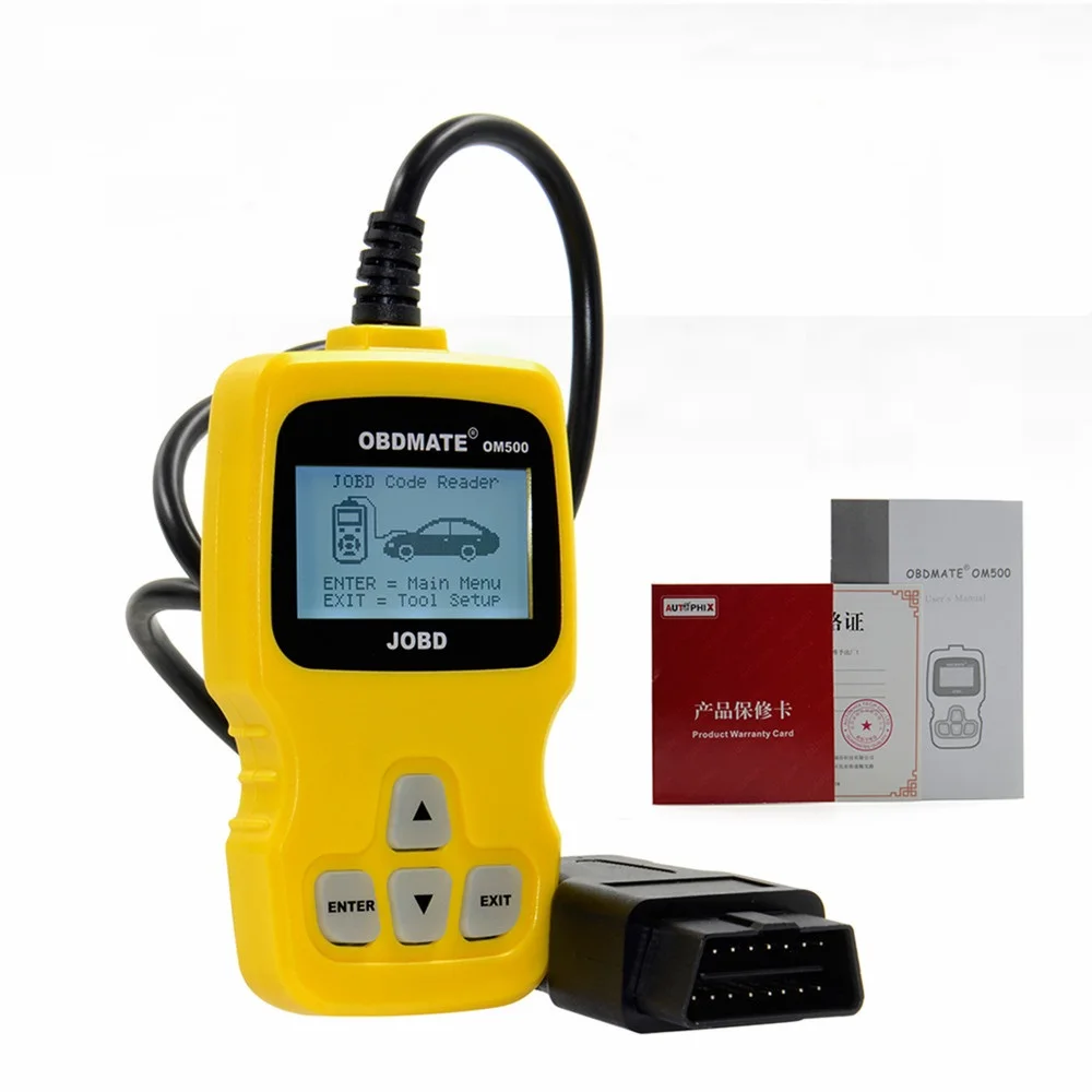 Считыватель кодов OBDMATE OM500 JOBD/OBDII/EOBD автоматический сканер для большинства