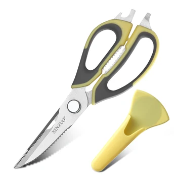 

XINZUO Kitchen Scissors Stainless Steel Home Use Shears Tool for Chicken Poultry Fish Meat Vegetables Herbs New Design Scissors
