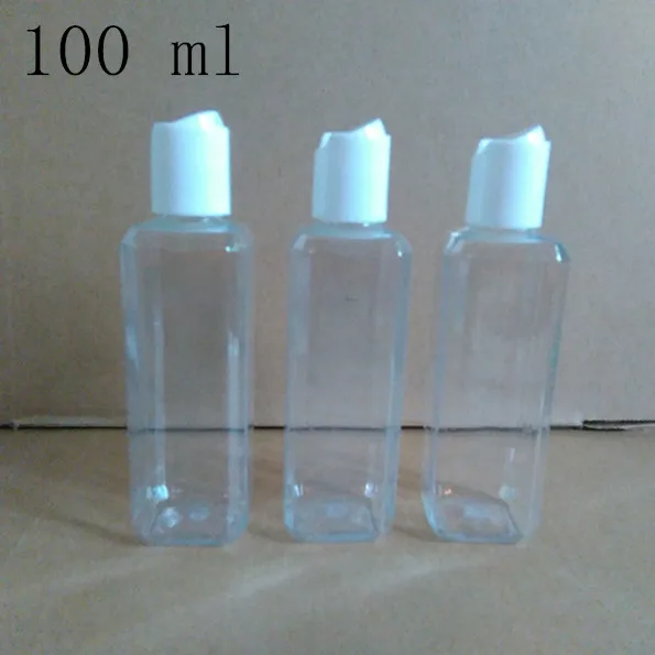 

100ml Crystal Clear Plastic Bottle Wholesale Retail Originales Square Cosmetic water Toner packaging Empty Cosmetic containers