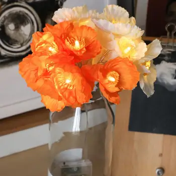

Led Orange Flower String Light Christmas Room Festiaval Decration Battery Box