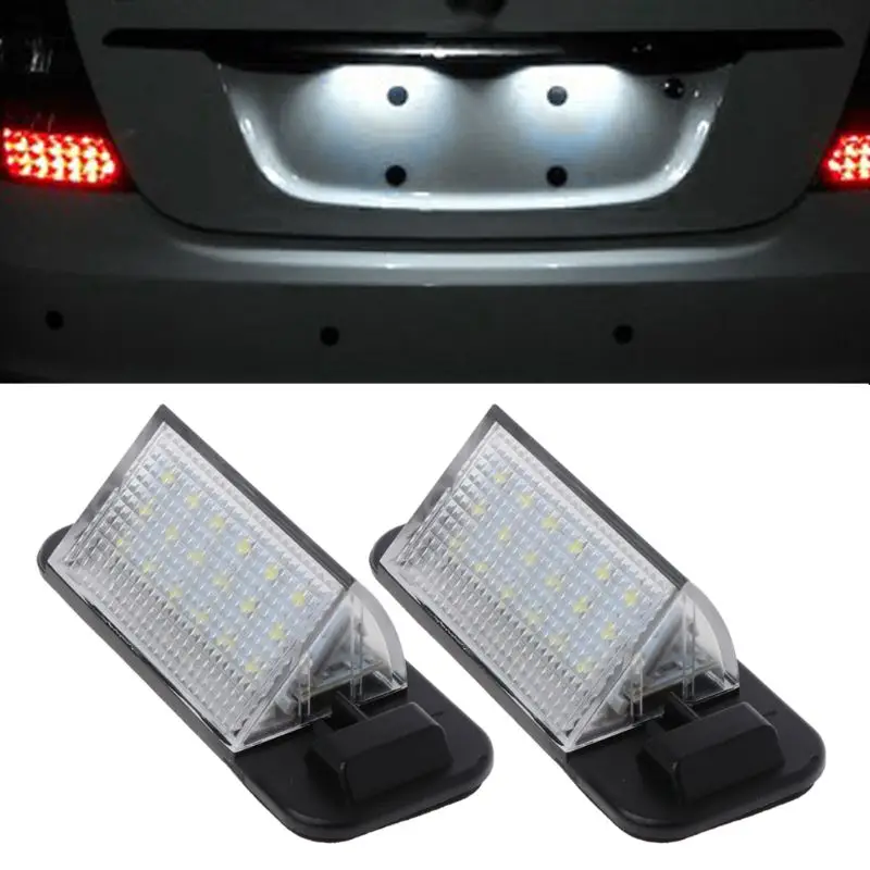 Buy 2x White Auto Error Free 3528 SMD 18 LED License Plate Light Lamps For BMW E36 3 Series 1992-1998 318i 320i M3