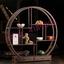 Натуральный Куриный крыло дерево, 60 Круглый(с ящиками) курьеза полки, орнамент маятник стойке