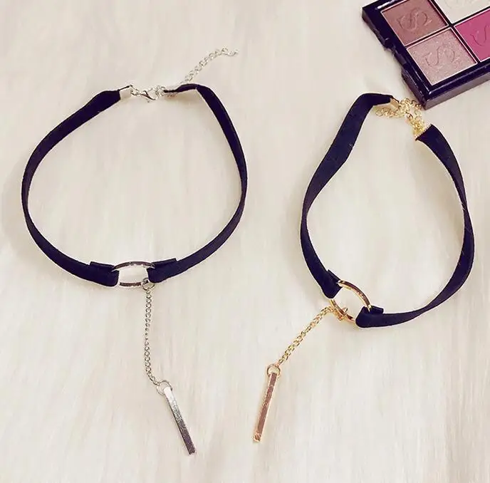

2019 New Popular Simple Ring Gold color Fatima Bar Necklace Long Strip Pendant Necklaces Women Jewelry hot