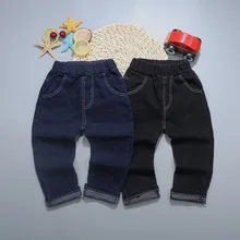 Ienens От 0 до 3 лет; Модная одежда для мальчиков тонкий Прямые джинсы детский, для маленьких мальчиков, джинсовые штаны для девочек, детские Дeтскиe длинныe штaны плавки Костюмы