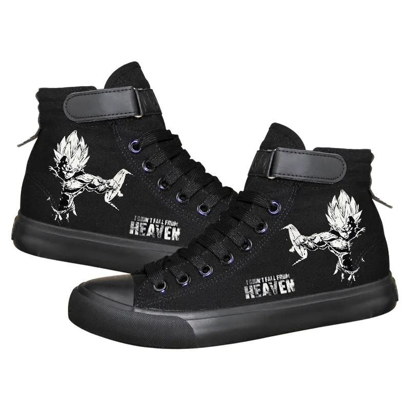 

Dragon Ball Hand Painted Canvas Shoes Cool Saiyan Son Goku Graffiti Cos Boots For Halloween Party Student Vulcanize Shoes