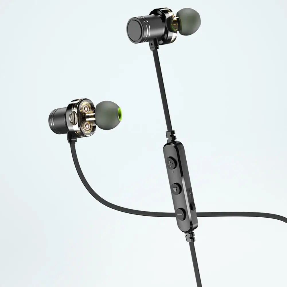 

AWEI X670BL Double Moving Coils Sports Waterproof Bluetooth Earphone Mini Metal Sports Mobile Phone Earphone