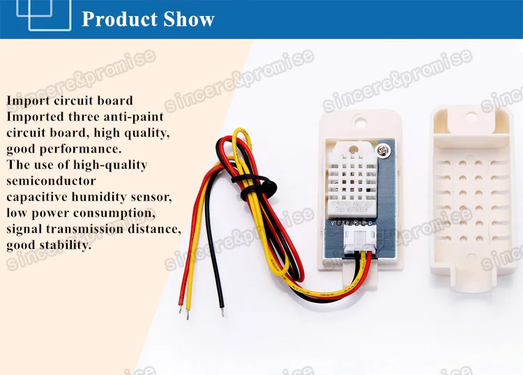 1 шт. с проводом DHT22/AM2302 Цифровой Датчик температуры и влажности AM2302