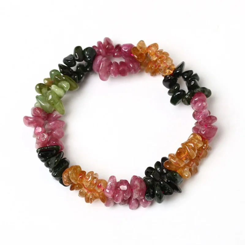 

Natural Tourmalines Hand String To Send Gravel, Double Chain Bracelet, Crystal Hand String, Lady Jewelry, Wholesale Jewelry.