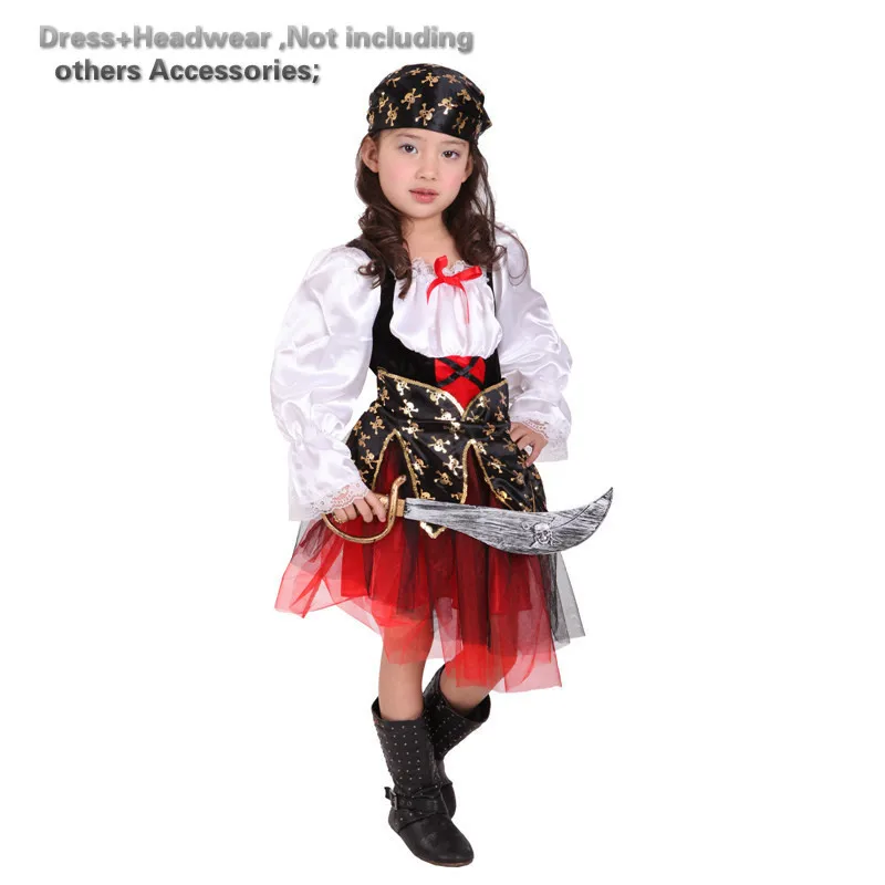 Пиратский костюм для девочки на Рождество, Детский костюм на Хеллоуин, детская одежда, одежда для мальчиков, детская Карнавальная вечеринка, Забавный детское платье Косплэй