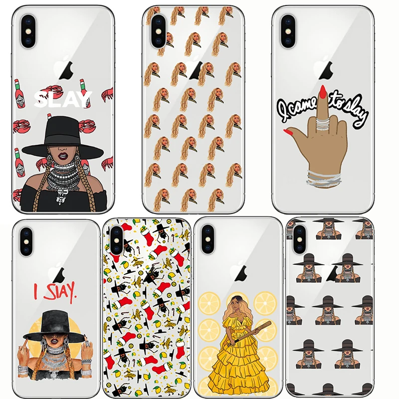 

soft silison phone Beyonce Lemonade Hold Up Formation I SLAY Cases Capinha Coque Cover for IPhone 5S 6S 7 8 Plus X XS MAX XR