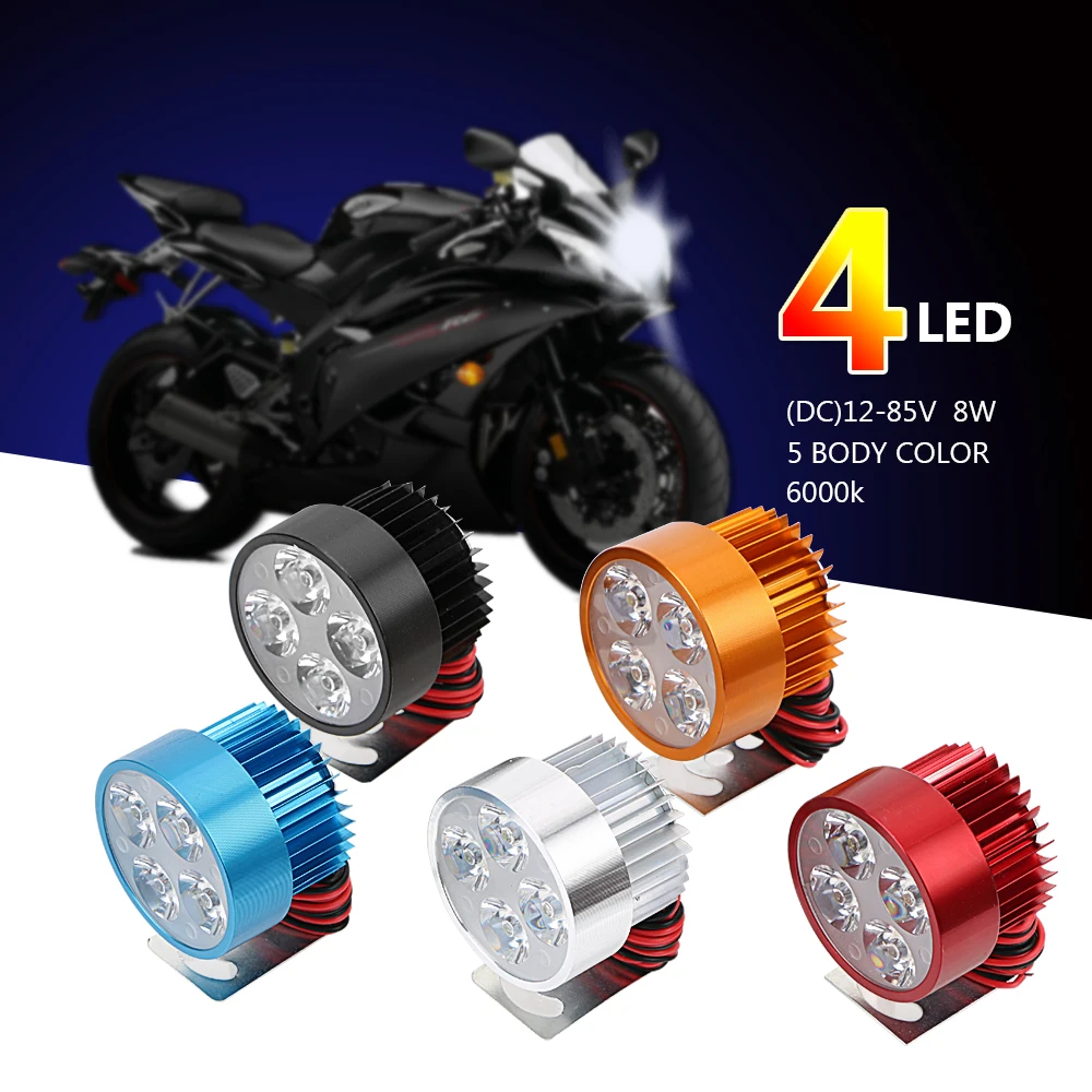 Motorcycle Headlight Signal Light Motorbike Replacement 4 LED 6000K DC