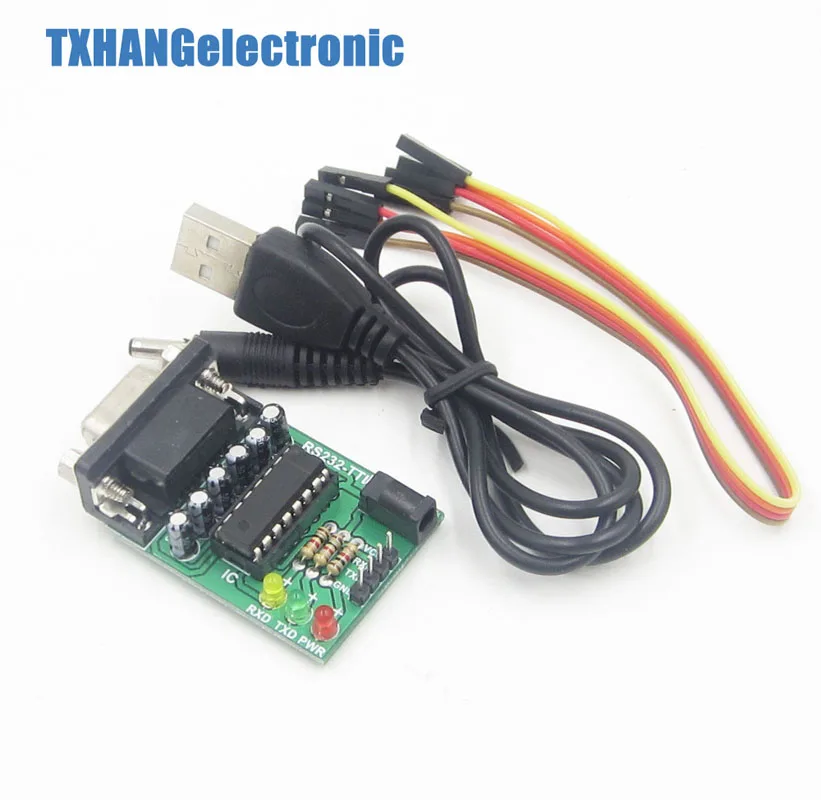 RS232 к TTL модуль конвертера COM серийный плата MAX232CPE чип передачи atmega16|rs232 ttl|board moduleboard