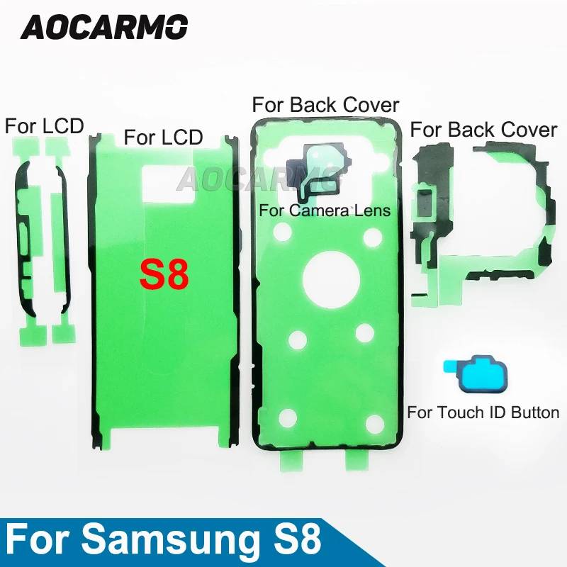 

Aocarmo LCD Display Screen Back Battery Cover Camera Lens Waterproof Adhesive Sticker Glue Tape For Samsung Galaxy S8 SM-G9500