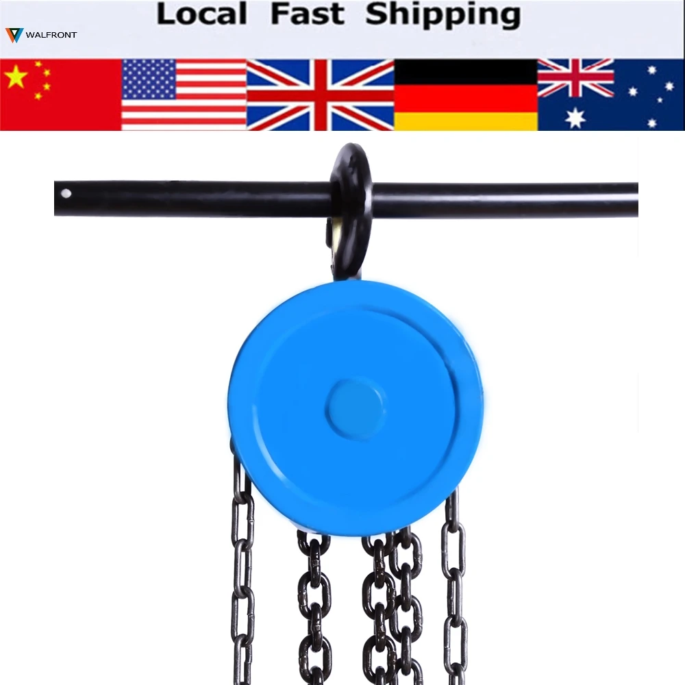 

500kg Pulley Chain Block Chain Hoist Cable Hand Control Pulley Crane 2.5m Manual Block Lift Pulley Lifting