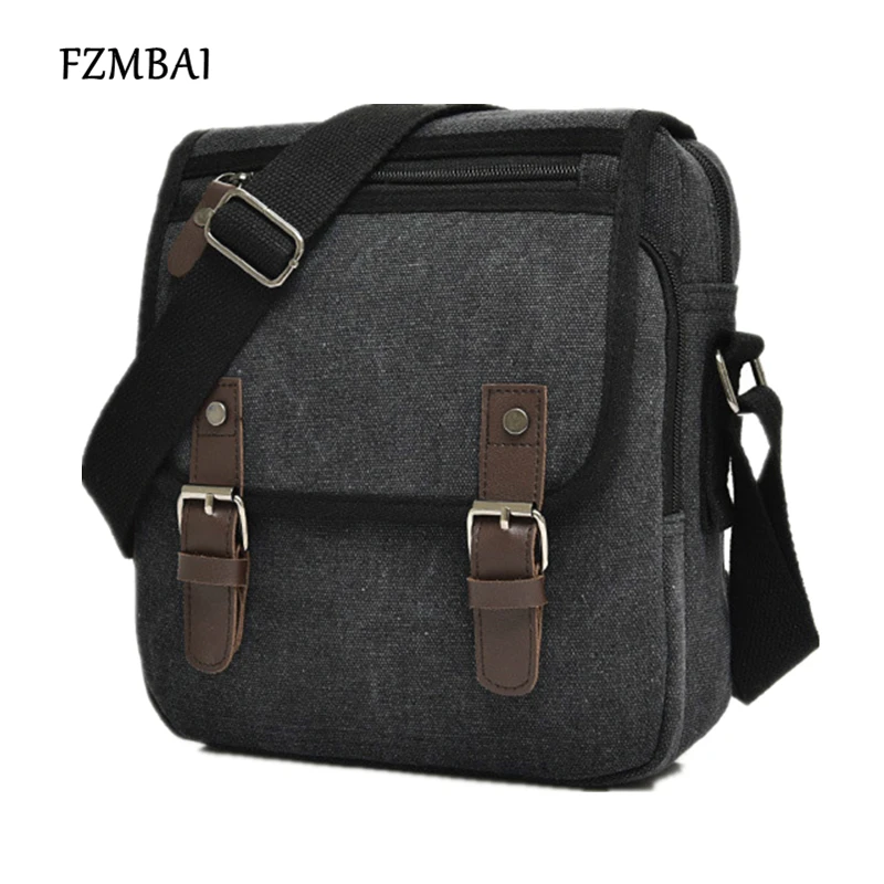 FZMBAI Men's Fashion Leisure Canvas Flap Male Business Messenger Bags