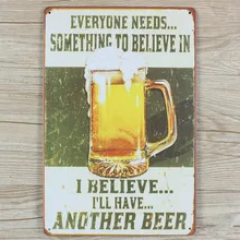Новое прибытие "каждый должен пива" Винтаж покраска металла олова Знак Бар Паб обои Декор Ретро Фреска плакат Craft 20x30 см