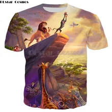 PLstar Cosmos летняя новая модная мужская футболка с рисунком короля льва пембаа 3D принт Мужская и Женская Повседневная крутая футболка DW-1