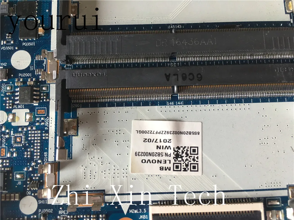 Yourui для Lenovo Y520 материнская плата портативного компьютера с SR32S i5 7300HQ процессор DY512
