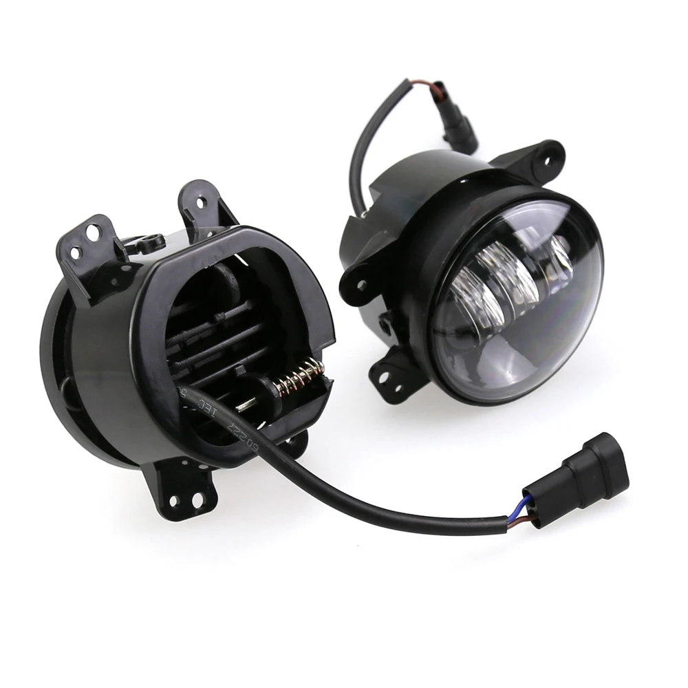 Пара светодиодных противотуманных фар 30 Вт 4 дюйма для 07 ~ 14 Jeep Wrangler JK Rubicon Sahara|led