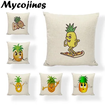 

Best Seller Cartoon Pineapple Pillowcase Pizza Music Living Room Sofa Bedroom Bed Car Seat Home Decoration Cushion Cover 45*45CM