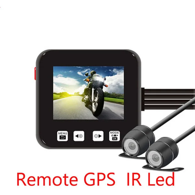 

Motorcycle Action Video C6 Camera DVR Waterproof Lens Front & Back Build-in Microphone Dual Cameras GPS Car Dash Cam