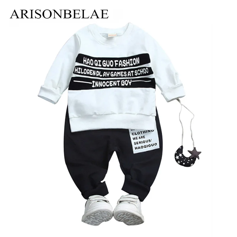 

ARISONBELAE Baby Boys Set Casual Newborn Sweatshirts Sports Suits Spring Autumn Long Sleeve Top+1pcs Pants Cute Toddler Pullover