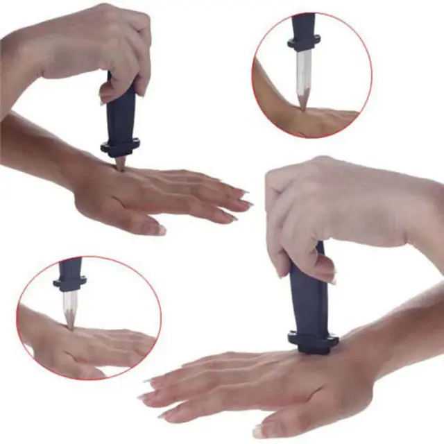 Trick Dagger Knife Retractable SLIDE IN Blade Fun Joke Prank Halloween Prop Fake walkie talkie kids Anyoutdoor 5