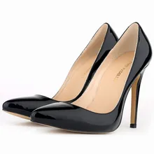 New Loslandifen fashion pointed toe high heels shoes wedding party shoes solid women’s pumps size 35-42 Heel height 11cm