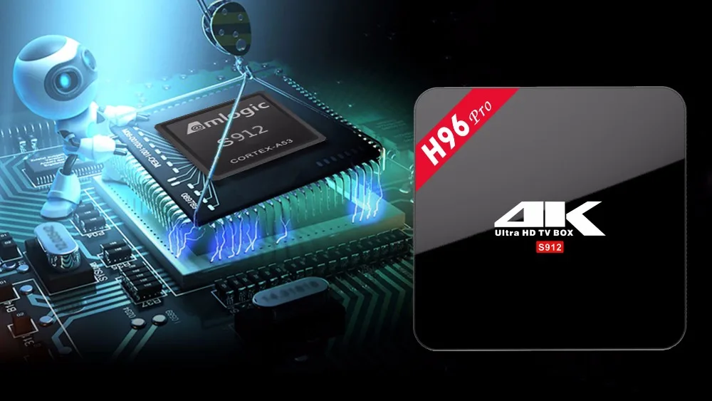H96 PRO Amlogic S912 8 ядерный Android 7,1 ТВ приставка ram Тип DDR3 ARM Mali-T820MP3 приставка BT4.0 H.265 4K медиаплеер