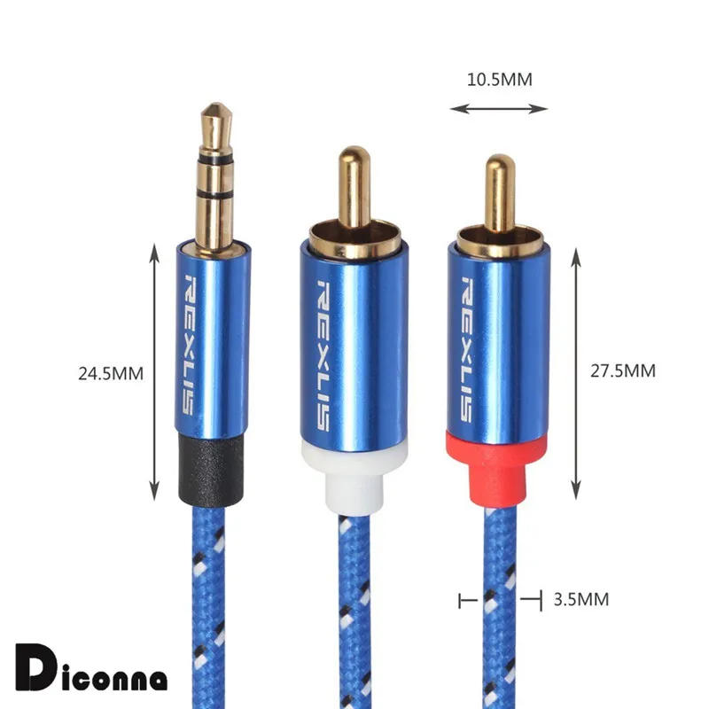 3,5 мм разъем для наушников красный белый RCA Aux стерео аудио звуковой кабель