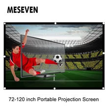 MESEVEN 100/120 дюймов 16:9 простой передний/задний проектор экран полиэстер мягкий фильм проекционный экран занавес