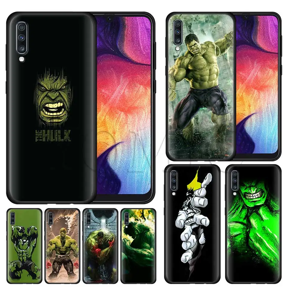 

The Incredible Hulk Silicone Soft Case for Samsung Galaxy A50 A40 A70 A30 A20 A80 A6 A7 A8 Plus A9 2018 Black Case Coque