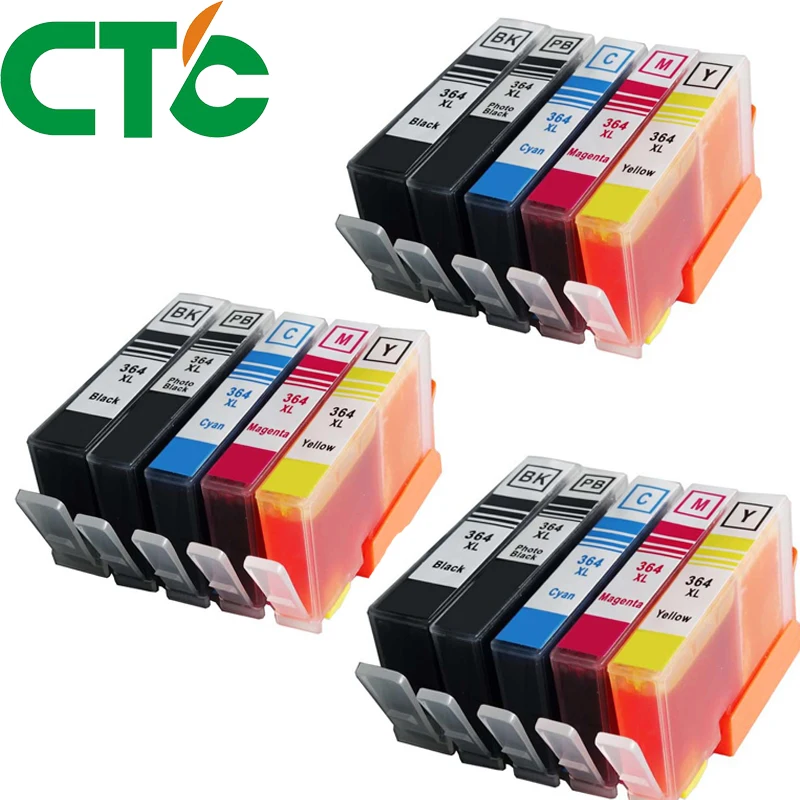 CTC 15 Упаковка 364XL совместимая замена чернильных картриджей для 364 xl Deskjet 3070A 5510 6510