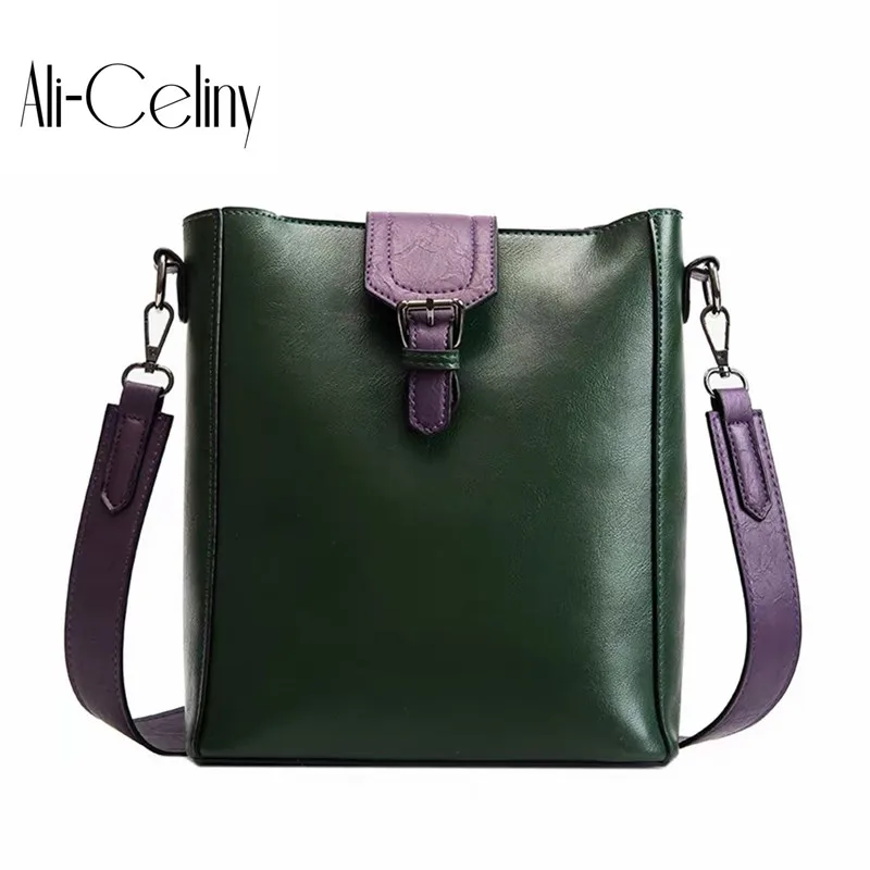 

2-in-1 new Style New Contrast Handbag 2-piece Women Lady PU Leather Handbag Shoulder Bags Tote Messenger Satchel Set HOT Sale